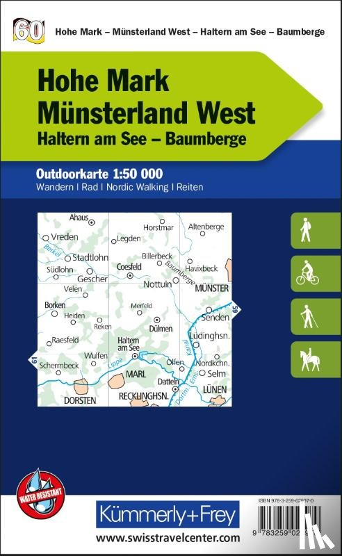  - Hohe Mark - Münsterland West Haltern am See, Baumberge, Nr. 60 Outdoorkarte Deutschland 1:50 000