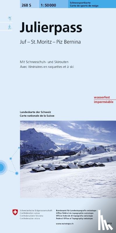  - Swisstopo 1 : 50 000 Julierpass - Pass Dal Güglia Skitourenkarte