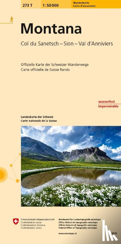  - Swisstopo 1 : 50 000 Montana Wanderkarte