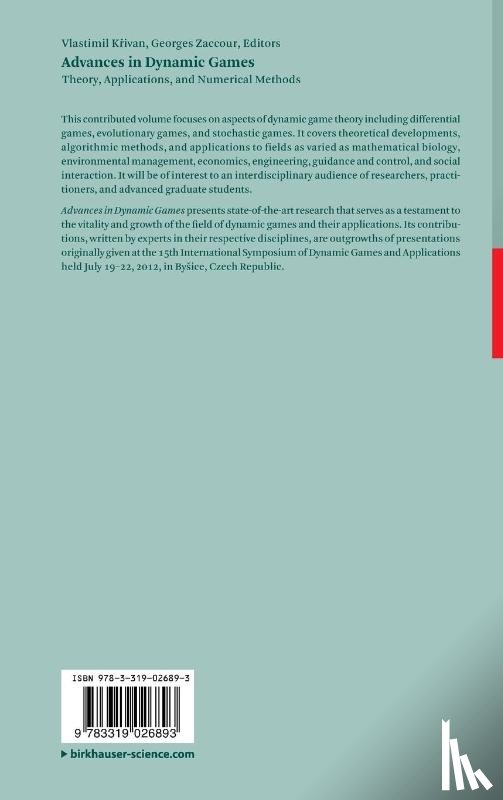 Vlastimil Krivan, Georges Zaccour - Advances in Dynamic Games