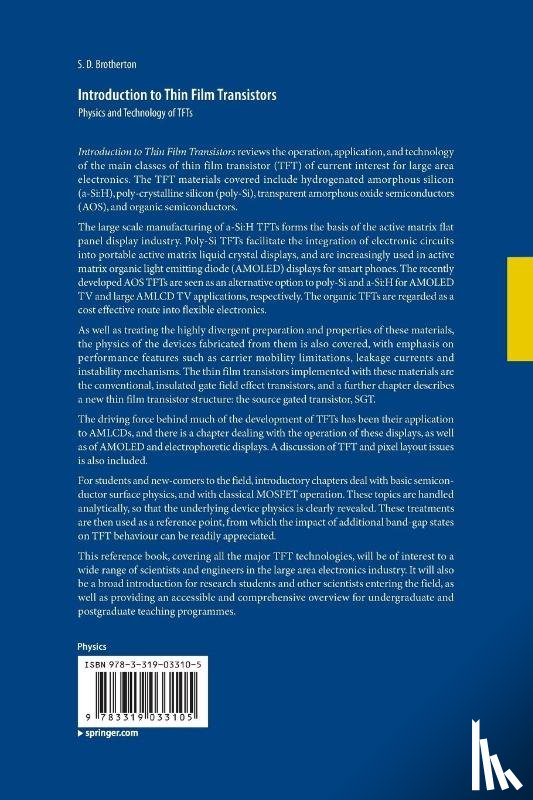 S.D. Brotherton - Introduction to Thin Film Transistors