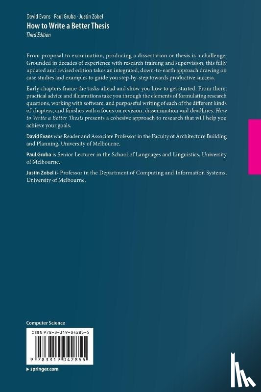 Evans, David, Gruba, Paul, Zobel, Justin - How to Write a Better Thesis