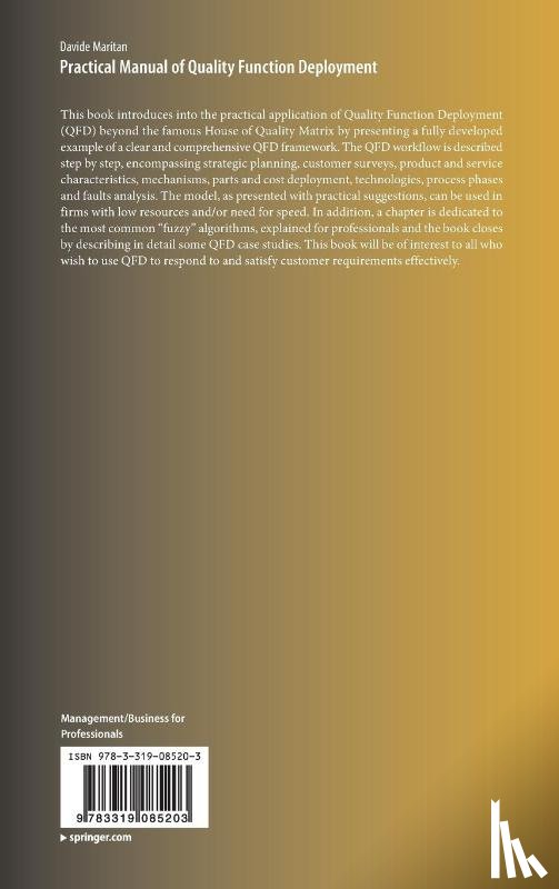 Maritan, Davide - Practical Manual of Quality Function Deployment