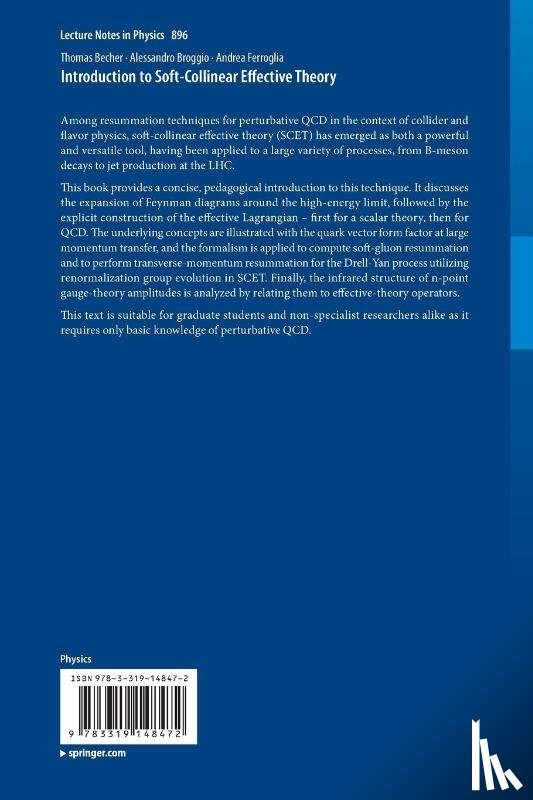 Becher, Thomas, Broggio, Alessandro, Ferroglia, Andrea - Introduction to Soft-Collinear Effective Theory