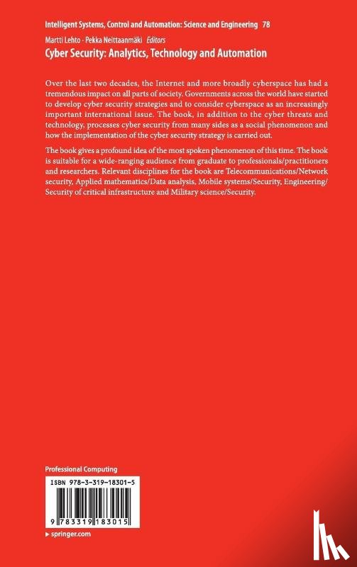  - Cyber Security: Analytics, Technology and Automation