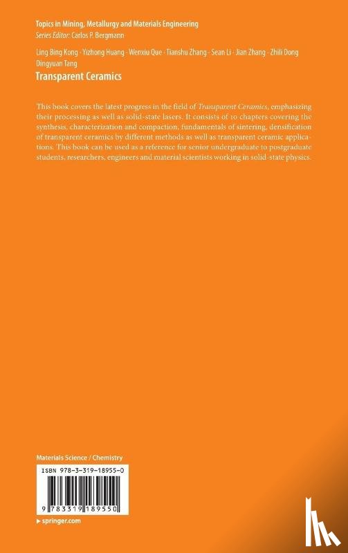 Ling Bing Kong, Y. Z. Huang, W. X. Que, T. S. Zhang - Transparent Ceramics