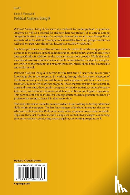 Monogan III, James E. - Political Analysis Using R
