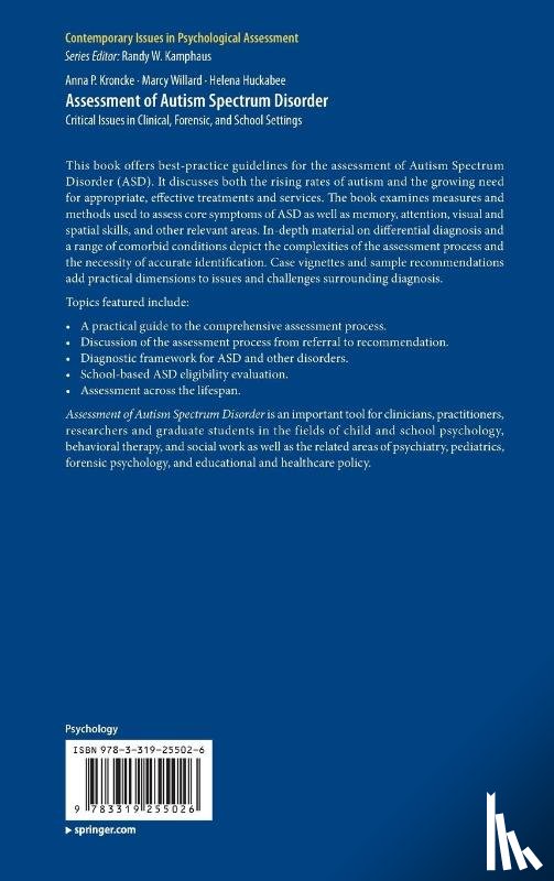 Kroncke, Anna P., Willard, Marcy, Huckabee, Helena - Assessment of Autism Spectrum Disorder