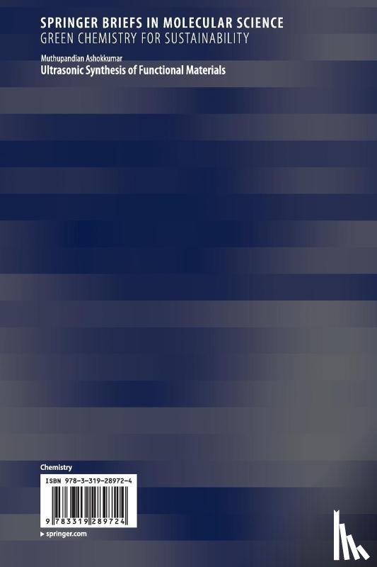 Ashokkumar, Muthupandian - Ultrasonic Synthesis of Functional Materials