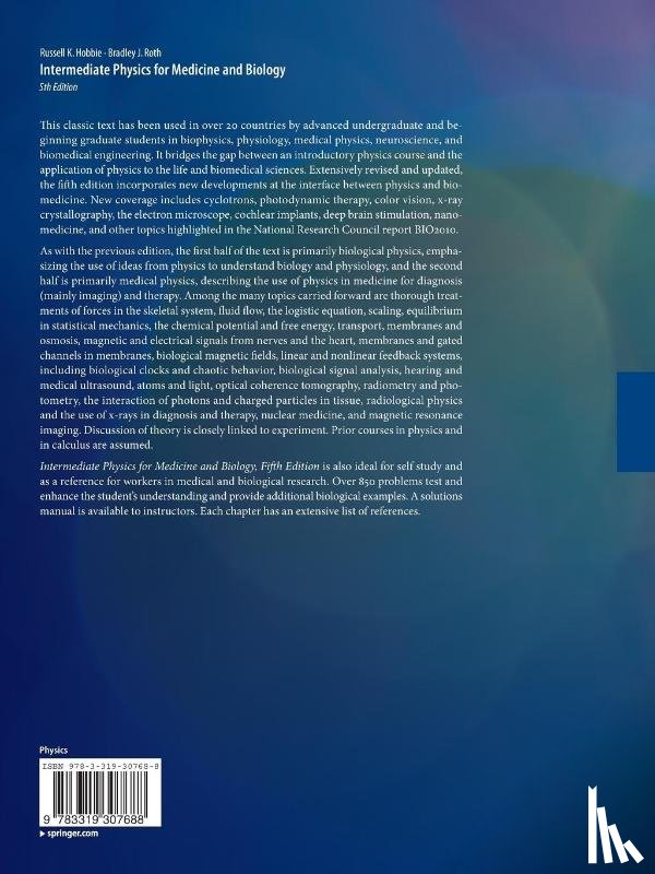 Russell K. Hobbie, Bradley J. Roth - Intermediate Physics for Medicine and Biology