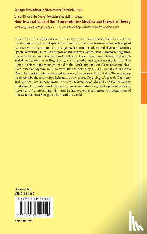  - Non-Associative and Non-Commutative Algebra and Operator Theory