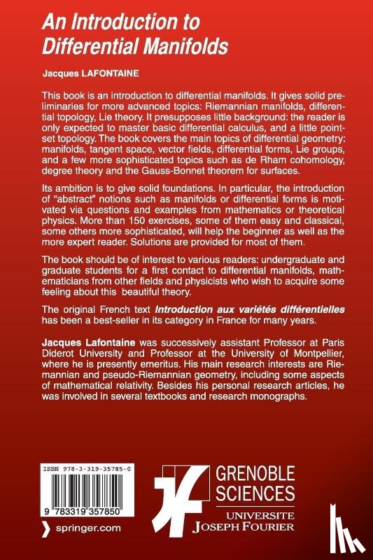 Jacques Lafontaine - An Introduction to Differential Manifolds