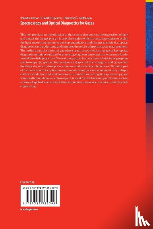 Hanson, Ronald K., Spearrin, R. Mitchell, Goldenstein, Christopher S. - Spectroscopy and Optical Diagnostics for Gases