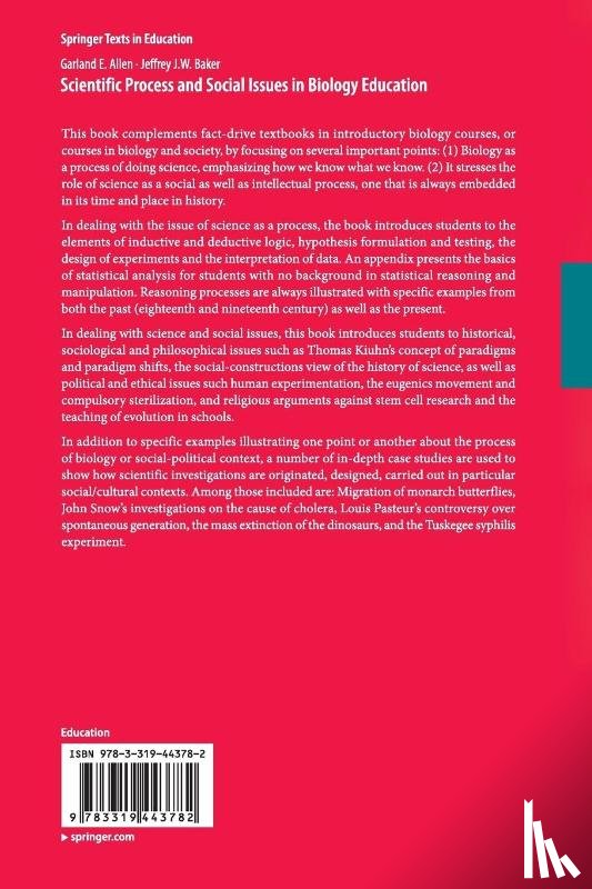 Allen, Garland E., Baker, Jeffrey J.W. - Scientific Process and Social Issues in Biology Education