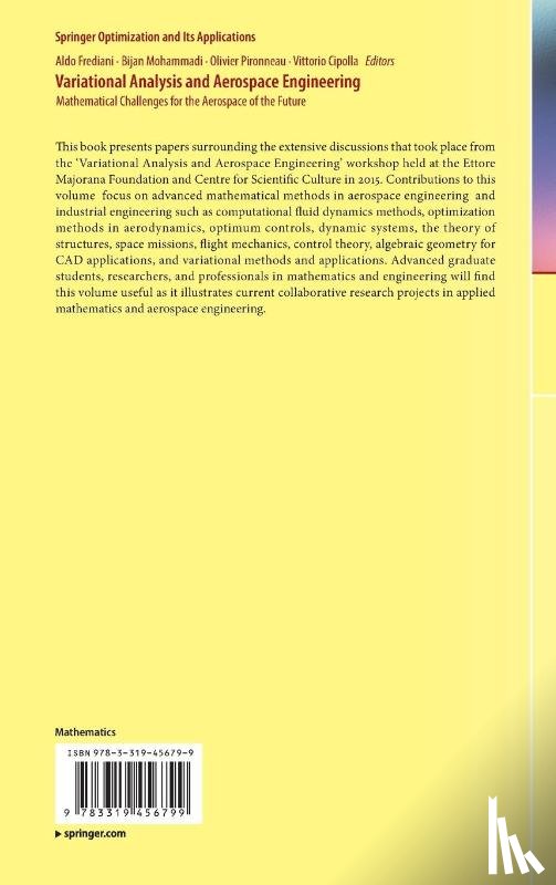  - Variational Analysis and Aerospace Engineering