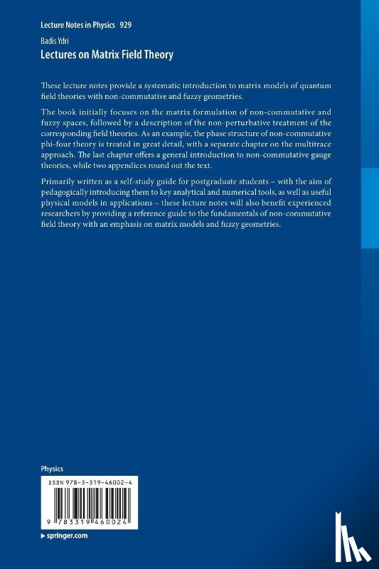 Ydri, Badis - Lectures on Matrix Field Theory