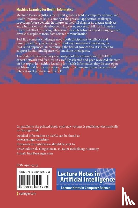  - Machine Learning for Health Informatics