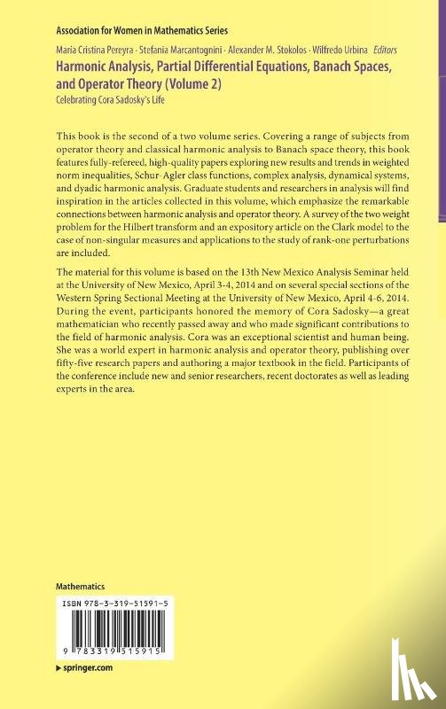  - Harmonic Analysis, Partial Differential Equations, Banach Spaces, and Operator Theory (Volume 2)