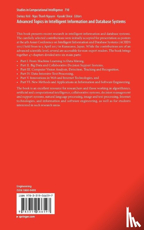  - Advanced Topics in Intelligent Information and Database Systems