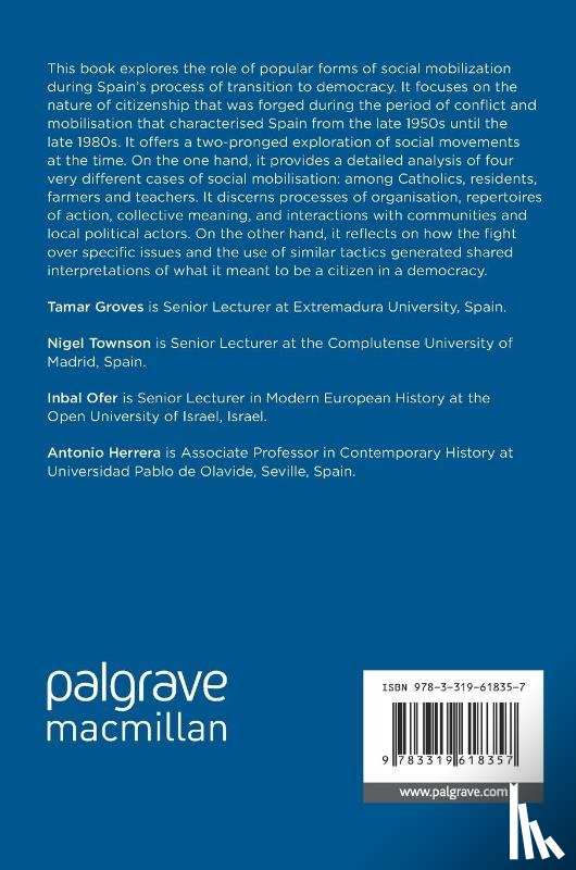 Groves, Tamar, Townson, Nigel, Ofer, Inbal, Herrera, Antonio - Social Movements and the Spanish Transition