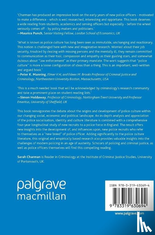 Charman, Sarah - Police Socialisation, Identity and Culture