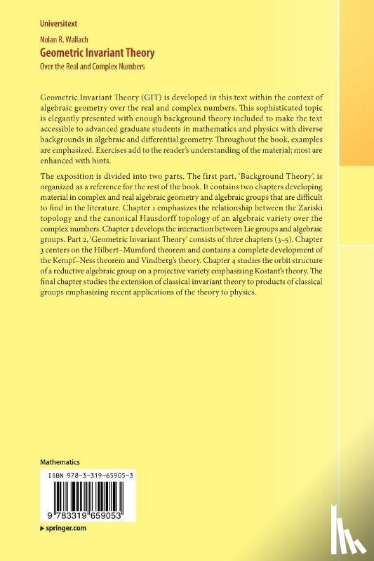 Nolan R. Wallach - Geometric Invariant Theory