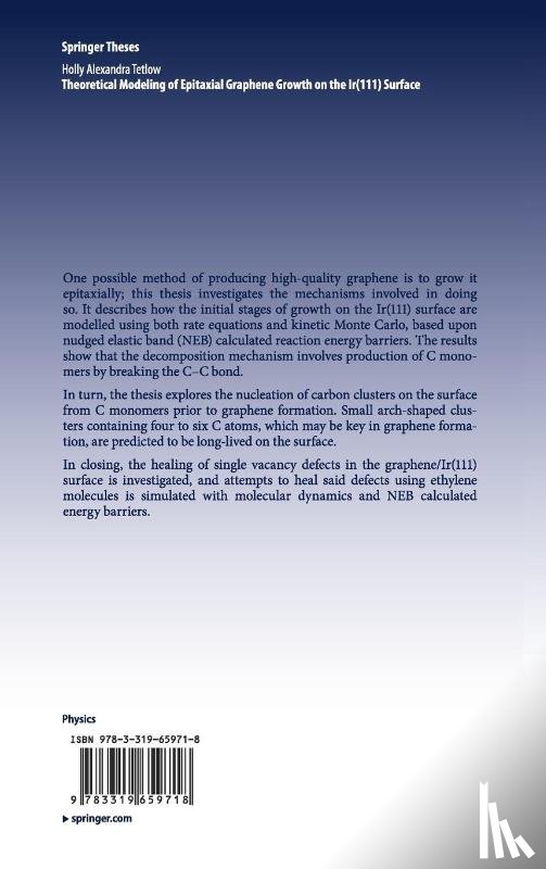 Holly Alexandra Tetlow - Theoretical Modeling of Epitaxial Graphene Growth on the Ir(111) Surface
