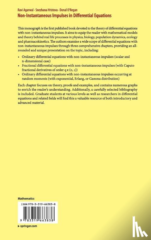 Agarwal, Ravi, Hristova, Snezhana, O'Regan, Donal - Non-Instantaneous Impulses in Differential Equations