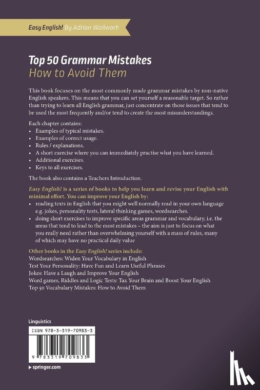 Wallwork, Adrian - Top 50 Grammar Mistakes
