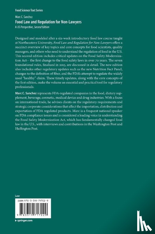 Sanchez, Marc C. - Food Law and Regulation for Non-Lawyers