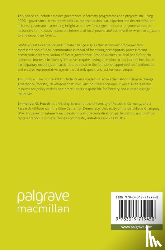  - Global Forest Governance and Climate Change