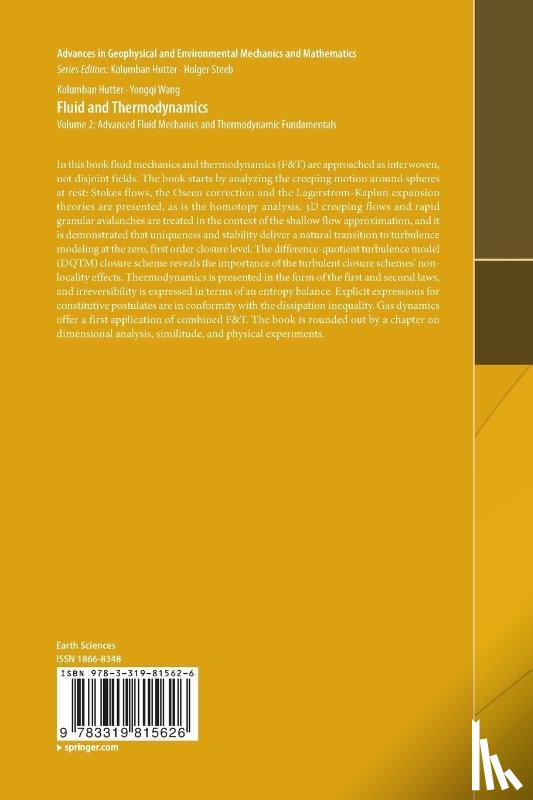 Hutter, Kolumban, Wang, Yongqi - Fluid and Thermodynamics
