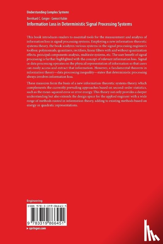 Geiger, Bernhard C., Kubin, Gernot - Information Loss in Deterministic Signal Processing Systems