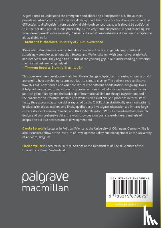 Betzold, Carola, Weiler, Florian - Development Aid and Adaptation to Climate Change in Developing Countries
