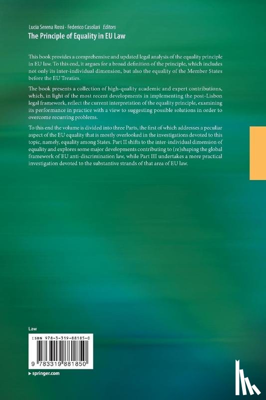  - The Principle of Equality in EU Law