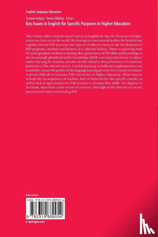 - Key Issues in English for Specific Purposes in Higher Education