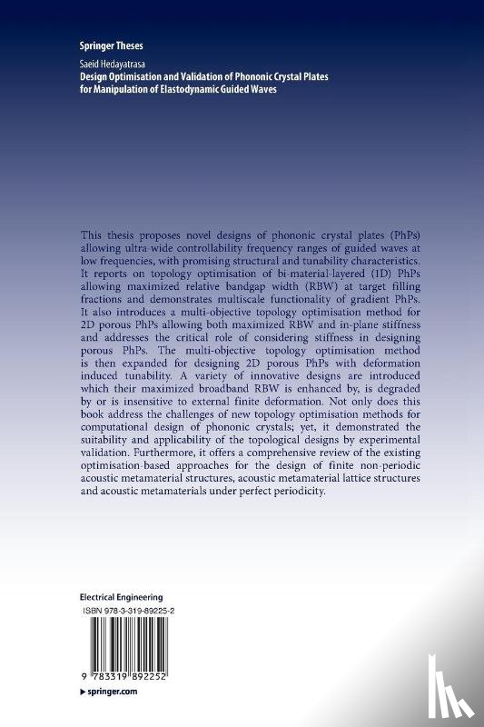 Hedayatrasa, Saeid - Design Optimisation and Validation of Phononic Crystal Plates for Manipulation of Elastodynamic Guided Waves