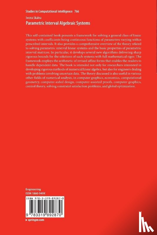 Skalna, Iwona - Parametric Interval Algebraic Systems