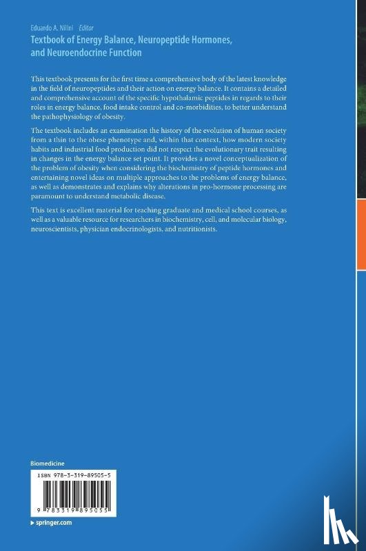  - Textbook of Energy Balance, Neuropeptide Hormones, and Neuroendocrine Function