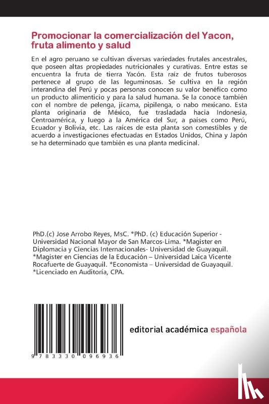 Arrobo Reyes, Jose - Promocionar la comercializacion del Yacon, fruta alimento y salud