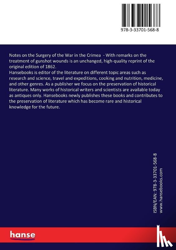 MacLeod, George H B - Notes on the Surgery of the War in the Crimea