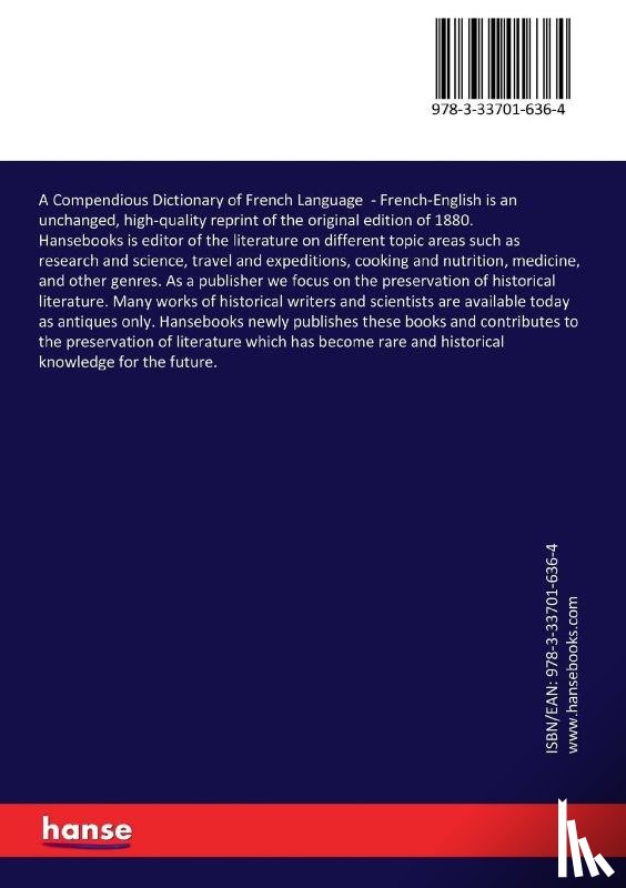 Masson, Gustave - A Compendious Dictionary of French Language