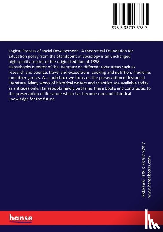 Crowell, John Franklin - Logical Process of social Development