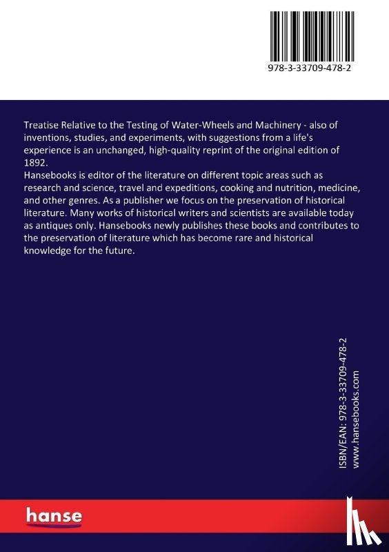 Emerson, James - Treatise Relative to the Testing of Water-Wheels and Machinery