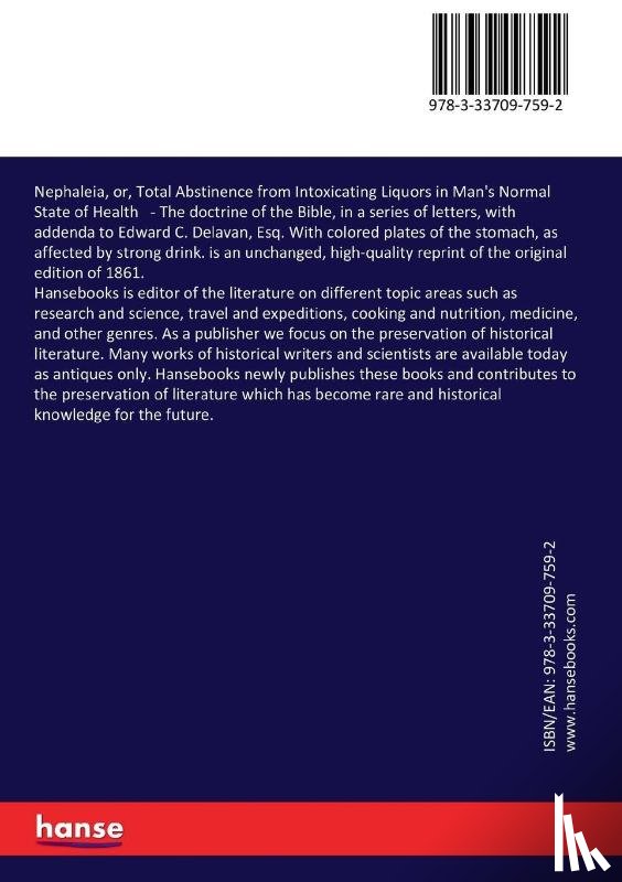 Mair, John - Nephaleia, or, Total Abstinence from Intoxicating Liquors in Man's Normal State of Health