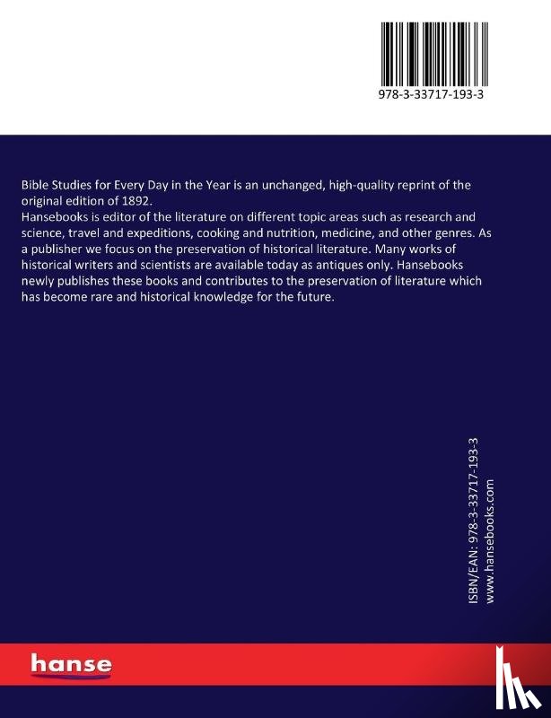 Sooy, J L - Bible Studies for Every Day in the Year