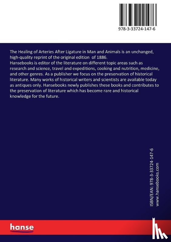 Warren, John Collins - The Healing of Arteries After Ligature in Man and Animals
