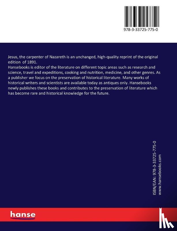 Bird, Robert - Jesus, the carpenter of Nazareth