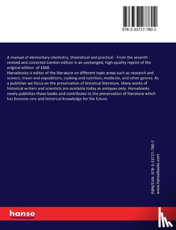 Fownes, George - A manual of elementary chemistry, theoretical and practical