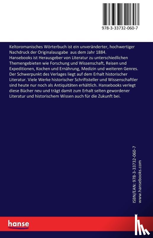 Thurneysen, Rudolf - Keltoromanisches Worterbuch